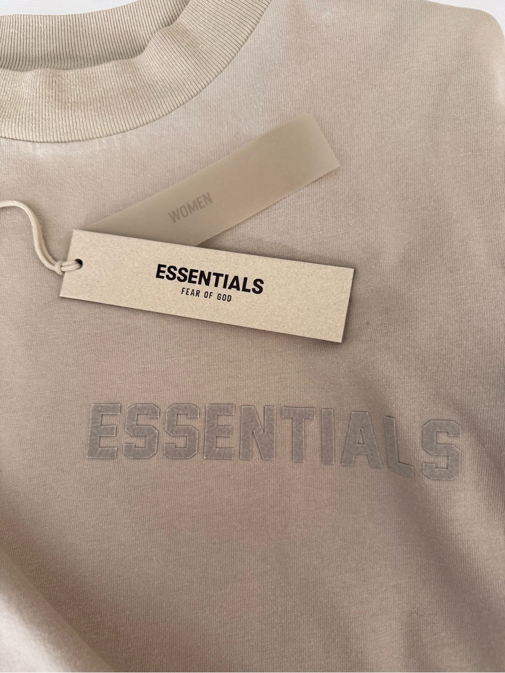Essentials Women’s Light Beige Crewneck Sweatshirt